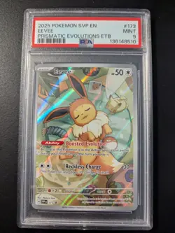Eevee #173 - Pokemon Prismatic Evolutions Black Star Promo - PSA 9 - Image 1