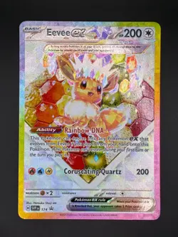 Pokemon TCG S&V Black Star Promo Prismatic SPC Eevee ex 174 - Image 1