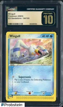 2003 Pokemon Ex Sandstorm #84/100 Wingull CGC 10 PRISTINE - Image 1