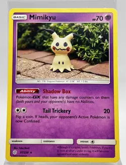 Mimikyu 97/236 Pokemon Card Cosmic Eclipse LP 2019 - Image 1