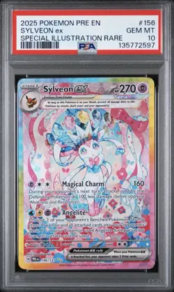 PSA 10 Pokemon Prismatic Evolutions Sylveon EX #156 PSA 10 - Image 1