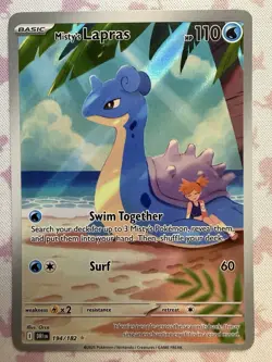 Misty's Lapras 194/182 IR Destined Rivals Pokemon TCG HOLO DRI NM - Image 1