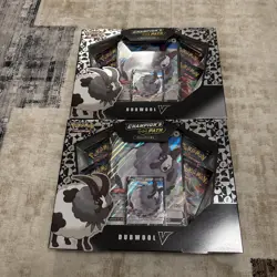 (2) 2020 Pokemon TCG Champions Path Dubwool V Box Collection Black Star New - Image 1
