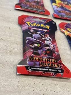 Pokemon Scarlet & Violet Destined Rivals Lot 6 Sleeved Booster Packs English TCG - Image 2
