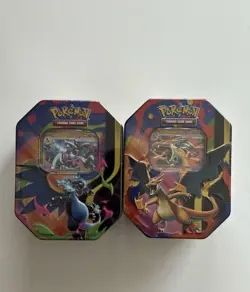 Pokemon EN Mega Charizard ex Y & X Tin Bundle (2 Tins) SHIPS NOW TRUSTED SELLER - Image 1