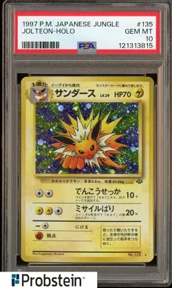 1997 Pokemon Japanese Jungle #135 Jolteon Holo PSA 10 GEM MINT - Image 1