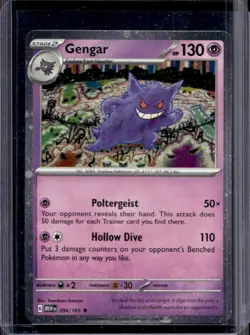 2023 Pokemon SV 151 Gengar Cosmos Holo #094/165 - Image 1
