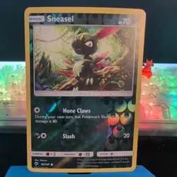 Sneasel 85/147 Reverse Holo Pokemon 2017 Burning Shadows - NM - Image 1