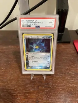 Pokemon Team Aqua's Sharpedo Holo Rare EX Magma vs Aqua 5/95 PSA 9 2004 - Image 1