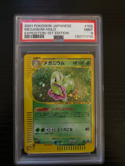 Meganium Pokemon 2001 Holo E-Series Expedition 1st ED Japanese 102/128 PSA 9 - Image 1