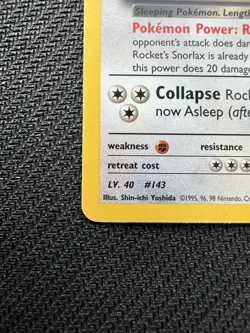 Rocket's Snorlax #33/132 Non-Holo Rare Gym Heroes 2000 Pokemon 33/132-NM/LP - Image 5