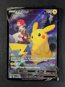 2022 Pokemon PIKACHU V #TG16/TG30 Lost Origin Trainer Gallery Ultra Rare ENG - Image 1