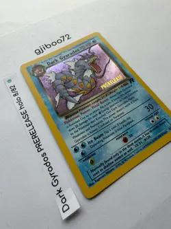 Pokemon Dark Gyarados 8/82 WotC Team Rocket Prerelease Holo Rare Promo NM - NP - Image 2