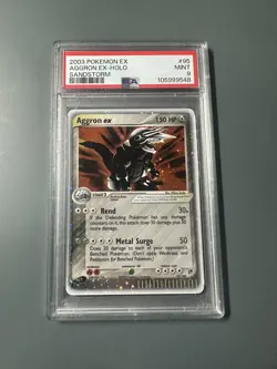 Pokemon Aggron ex EX Sandstorm Holo Ultra Rare #95 PSA 9 Mint - Image 1