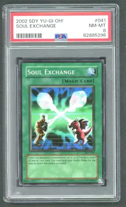 2002 SDY Yu-Gi-Oh! Soul Exchange #041 PSA 8 NM-MT - Image 1