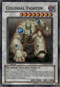 Colossal Fighter 1st Ed Super Rare 5DS1-EN043 Yu-Gi-Oh! - Image 1