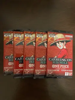 One Piece Carrying On His Will OP-13 Five 5 Booster Packs Lot English A - Image 1