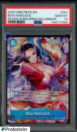 2025 One Piece EN Seven Warloads/Sea #051 Boa Hancock PSA 10 GEM MINT - Image 1