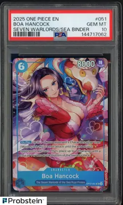 2025 One Piece EN Seven Warloads/Sea #051 Boa Hancock PSA 10 GEM MINT - Image 1
