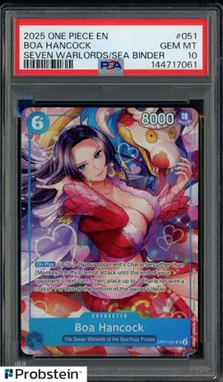 2025 One Piece EN Seven Warloads/Sea #051 Boa Hancock PSA 10 GEM MINT - Image 1