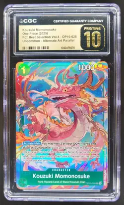 2025 ONE PIECE KOUZUKI MOMONOSUKE ALT ART OP10-028 CGC 10 PRISTINE RC7 - Image 1