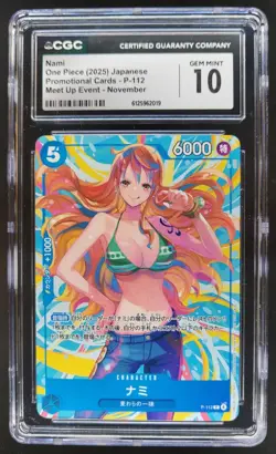 2025 ONE PIECE JAPANESE NAMI PROMO P-112 MEET UP EVENT CGC 10 RC7 - Image 1