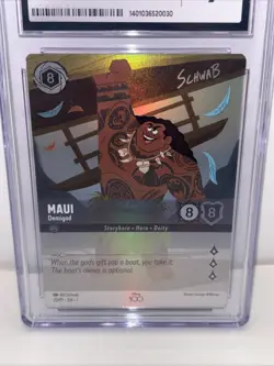 2023 DISNEY LORCANA DISNEY100 PROMO - FOIL #23/P1 MAUI - DEMIGOD CGC 9 Moana - Image 3