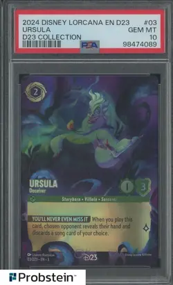 2024 Disney Lorcana En D23 Collection #03 Ursula PSA 10 GEM MINT - Image 1