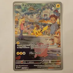 Pikachu 173/165 Scarlet & Violet 151 Illustration Rare Holo Pokemon Card NM/M - Image 1