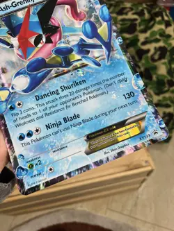 Ash-Greninja EX XY133 JUMBO OVERSIZED Black Star Promo Pokemon Card Lucario V - Image 5
