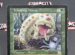MTG Tempting Wurm- DAMAGED -Onslaught Magic the Gathering Card #291 - Image 3