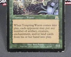 MTG Tempting Wurm- DAMAGED -Onslaught Magic the Gathering Card #291 - Image 4