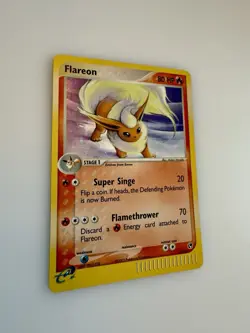 Pokemon TCG Holo Rare Flareon Card 5/100 Sandstorm Series E-Reader 2003 Vintage - Image 2