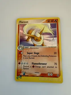 Pokemon TCG Holo Rare Flareon Card 5/100 Sandstorm Series E-Reader 2003 Vintage - Image 3