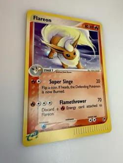 Pokemon TCG Holo Rare Flareon Card 5/100 Sandstorm Series E-Reader 2003 Vintage - Image 4