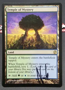 MTG Temple of Mystery- Signed -Theros Magic the Gathering Card #226 - Image 1