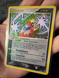 Pokemon TCG Crawdaunt 6/107 EX Deoxys Stamped Reverse Holo Rare Card - Image 3