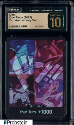 2025 One Piece English 2nd Anniversary Set Don!! Card CGC 10 PRISTINE - Image 1