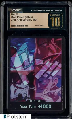 2025 One Piece English 2nd Anniversary Set Don!! Card CGC 10 PRISTINE - Image 1