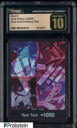 2025 One Piece English 2nd Anniversary Set Don!! Card CGC 10 PRISTINE - Image 1