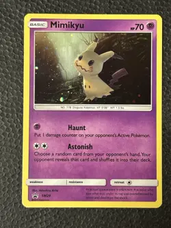 2017 Pokemon Mimikyu SM29 Sun & Moon Black Star Promo Holo NRMT - Image 1