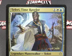 MTG FOIL Teferi, Time Raveler- DAMAGED -Prerelease Promo Magic Card #221 - Image 3