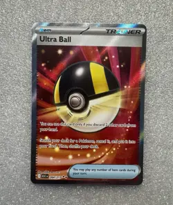 Pokemon TCG Ultra Ball Full Art Trainer-Item Holo Card 264/217 - Image 1