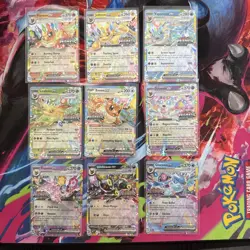 Prismatic Evolutions Surprise Box COMPLETE SET Stamped EX Promo Cards 9/9 - Image 1