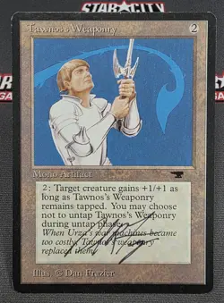 MTG Tawnos's Weaponry- Signed -Antiquities Magic the Gathering Card #070 - Image 1