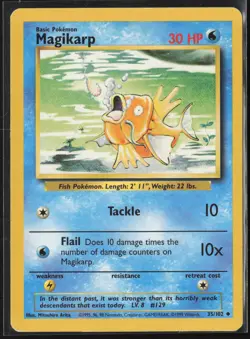 Magikarp Uncommon Base Set 035/102 MP Pokemon Card - Image 1