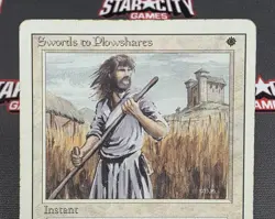 MTG Swords to Plowshares- DAMAGED -3rd Edition Magic the Gathering Card #041 - Image 3