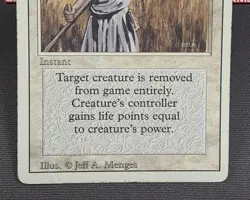 MTG Swords to Plowshares- DAMAGED -3rd Edition Magic the Gathering Card #041 - Image 4