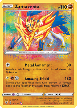 Zamazenta (102/185) Sword & Shield: Vivid Voltage​ - Near Mint Holofoil Pokemon - Image 1