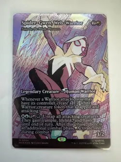Spider-Gwen, Web-Warrior (NAJEELA, THE BLADE-BLOSSOM) Borderless FOIL #0024 NM - Image 1